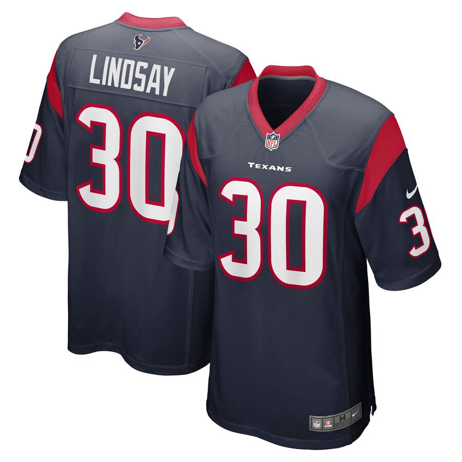 Men Houston Texans #30 Phillip Lindsay Nike Navy Game NFL Jersey